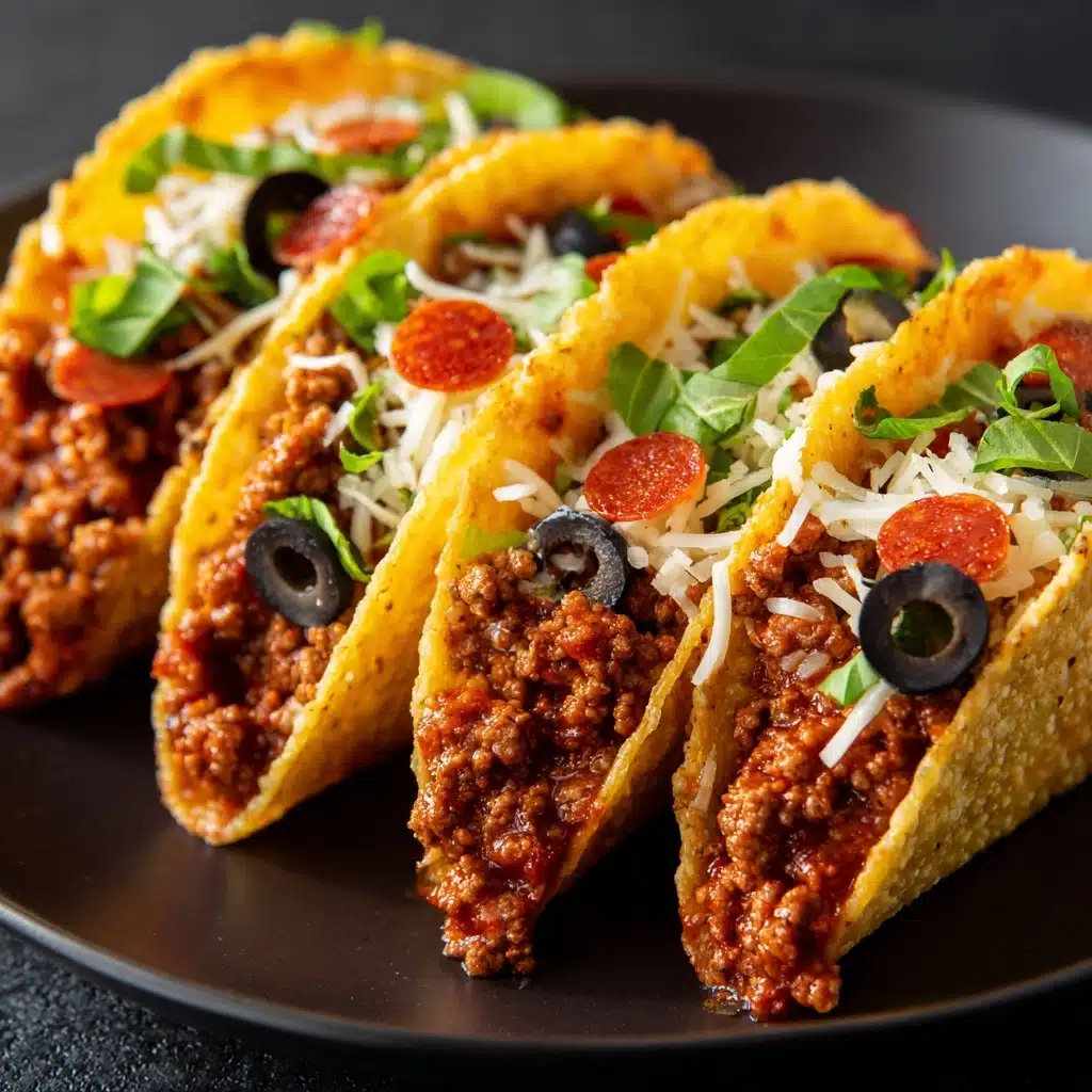 Meat Lovers Pizza Tacos Recipe - Recipe Image