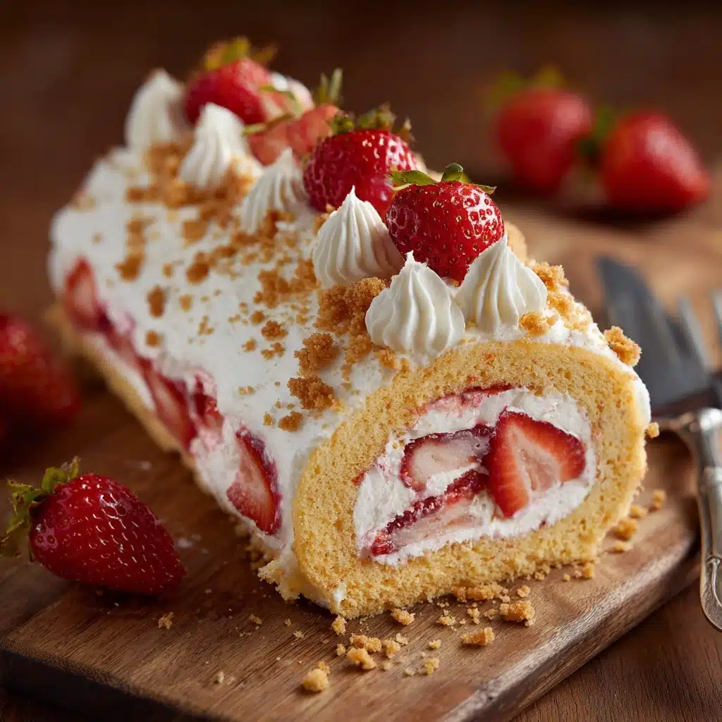 Strawberry Shortcake Cheesecake Rolls Recipe - Recipe Image