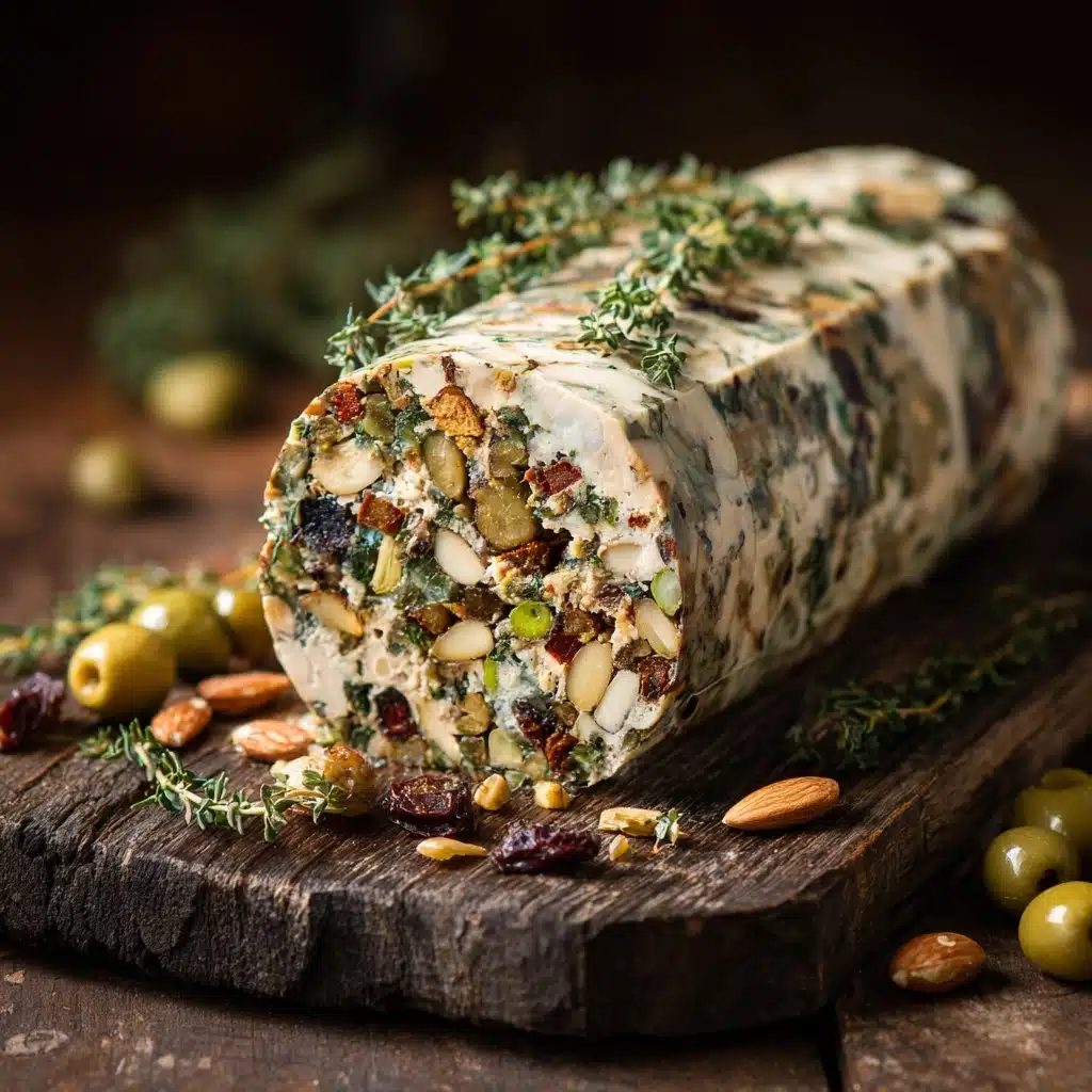 Mediterranean Olive Tapenade Cheese Log Recipe - Recipe Image