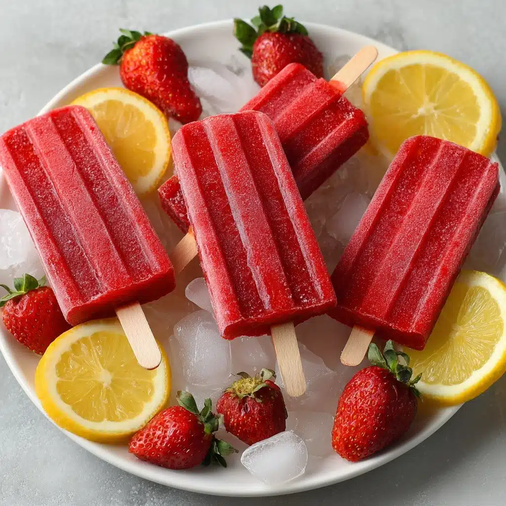 Strawberry Lemonade Popsicles Recipe - Recipe Image