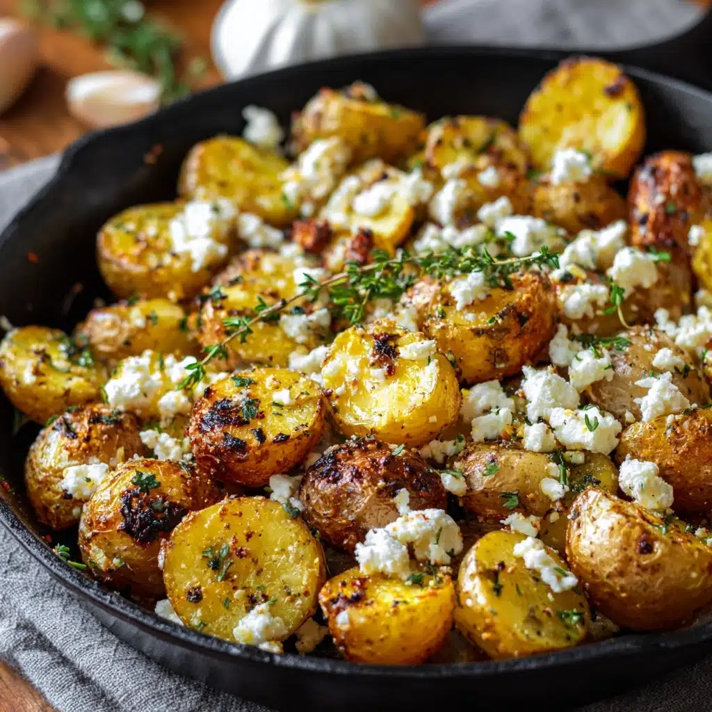Roasted Potatoes with Baked Feta and Garlic Recipe - Recipe Image