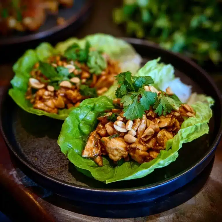Thai Sweet Chili Chicken Lettuce Wraps Recipe