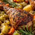 Roasted Chicken with Herb Vegetables Recipe
