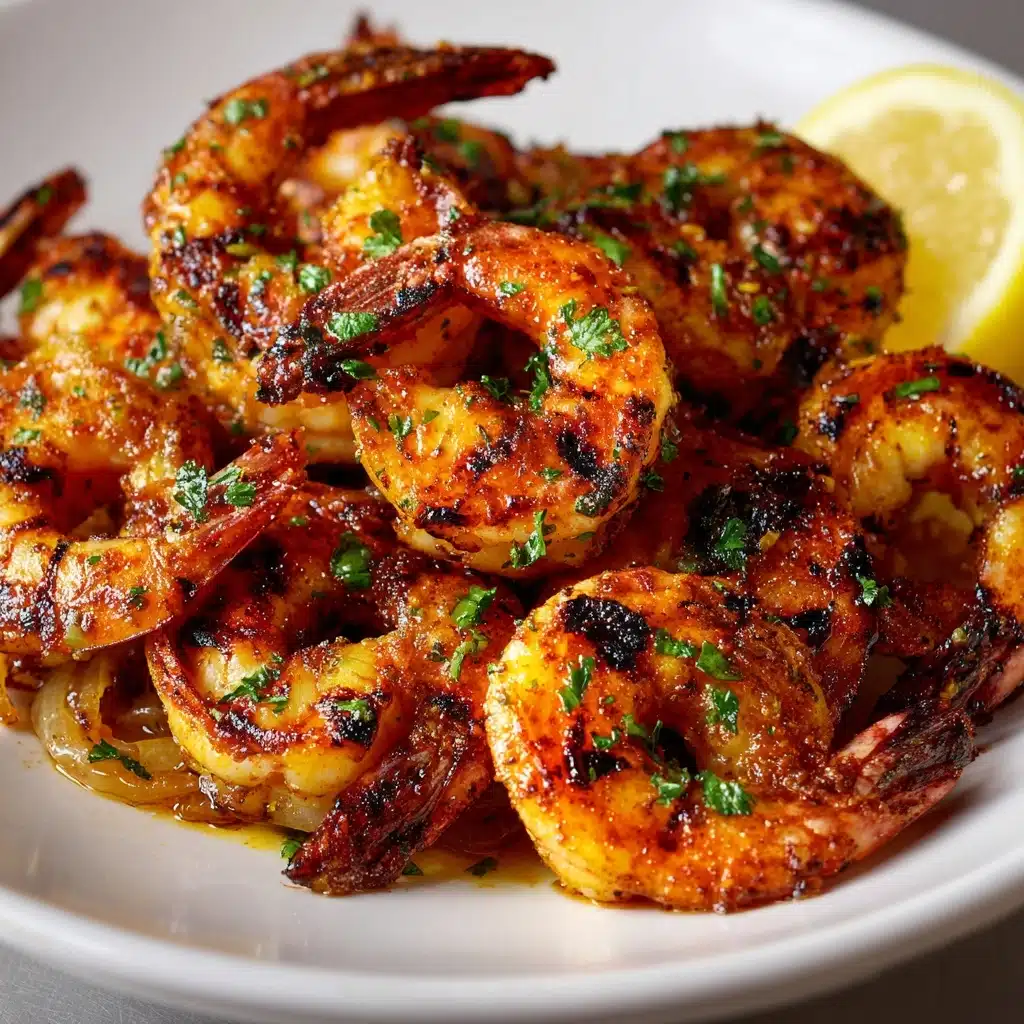 BBQ Grilled Prawns with Garlic, Lemon & Chilli Recipe - Recipe Image
