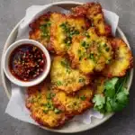 Onion and Feta Fritters with Sweet Chilli Soy Dipping Sauce Recipe