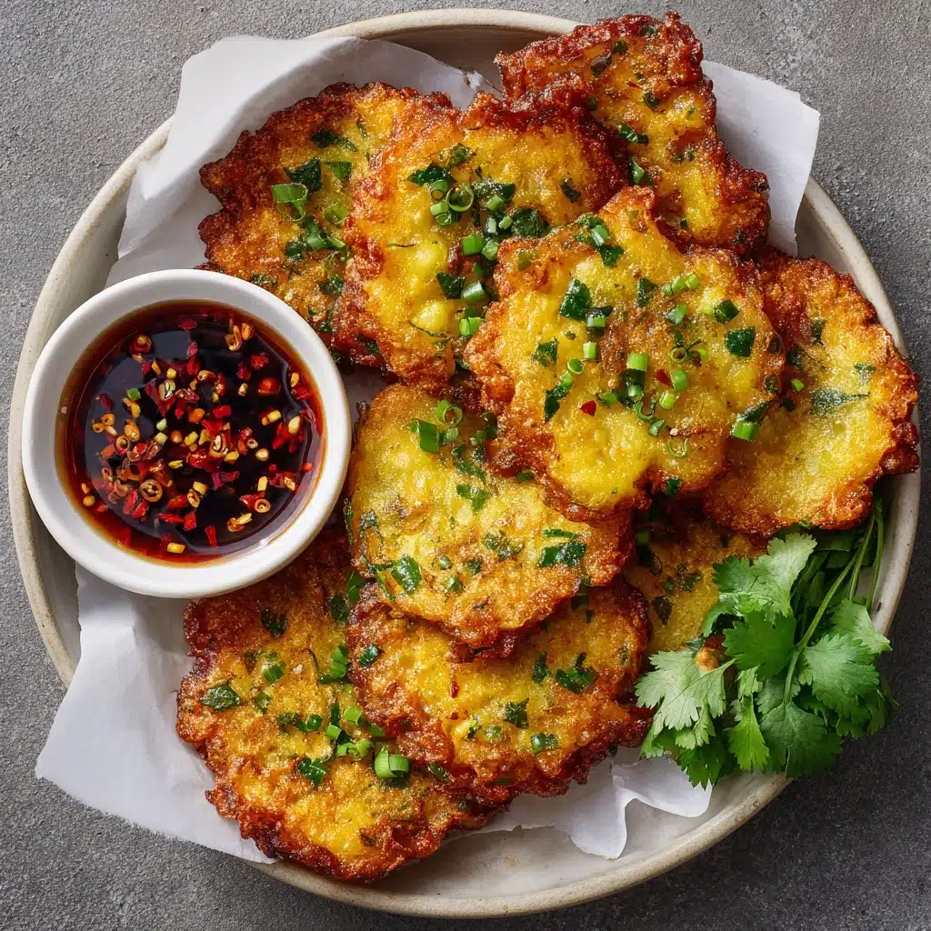Onion and Feta Fritters with Sweet Chilli Soy Dipping Sauce Recipe - Recipe Image