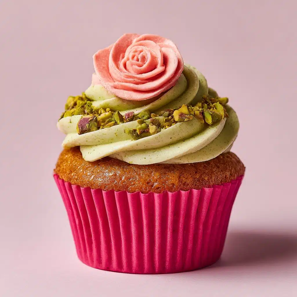 Mini Rose Pistachio Cupcakes Recipe