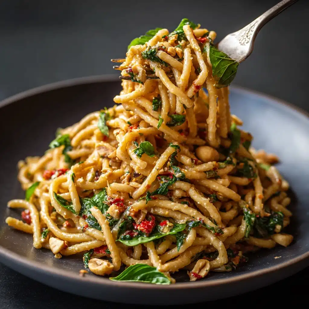 Rainbow Vegetarian Pad Thai with Peanuts and Basil Recipe - Recipe Image
