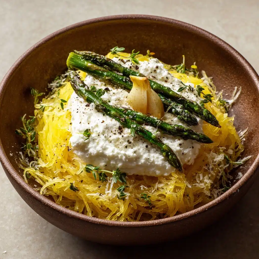 Spaghetti Squash with Asparagus, Ricotta, Lemon, and Thyme Recipe - Recipe Image