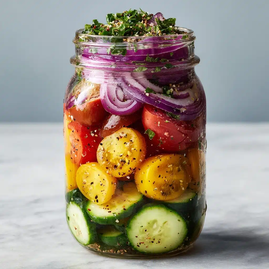 Pickled Cherry Tomatoes, Red Onions, and Cucumbers Recipe