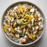 Greek Chicken Bowls with Creamy Tahini Feta Sauce Recipe