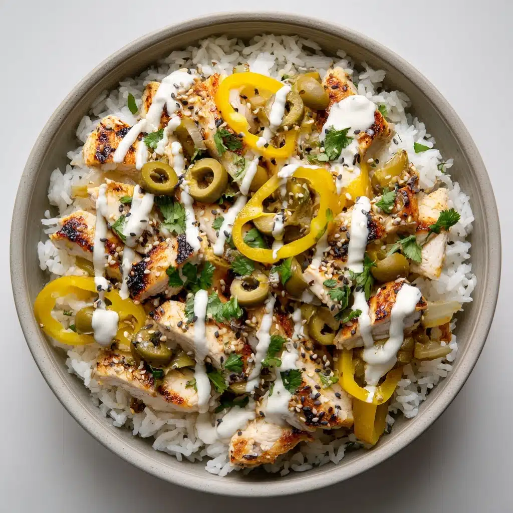Greek Chicken Bowls with Creamy Tahini Feta Sauce Recipe