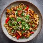 Crispy Garlic Chicken Drunken Noodles Recipe
