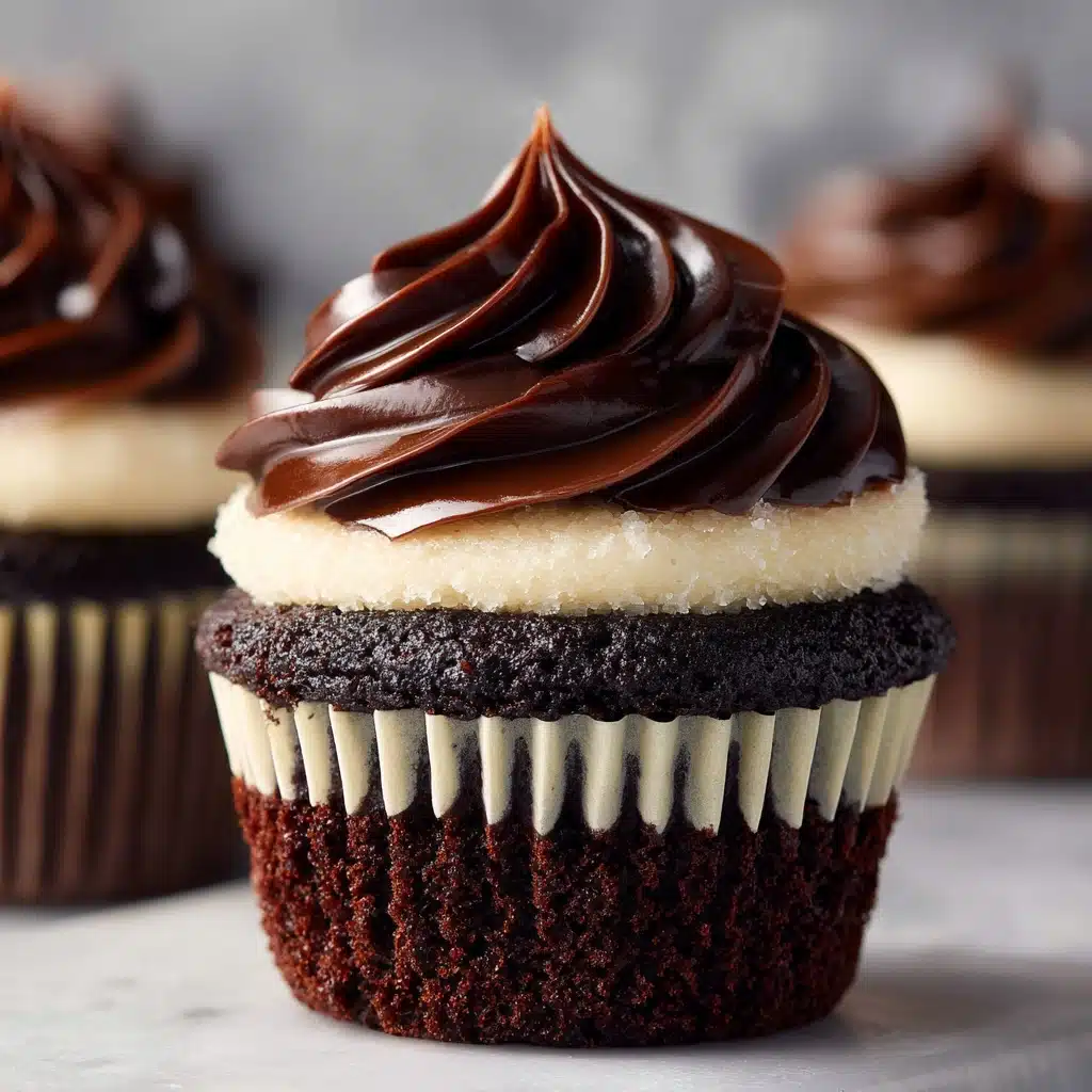 Chocolate Cheesecake Cupcakes with Whipped Ganache Frosting Recipe