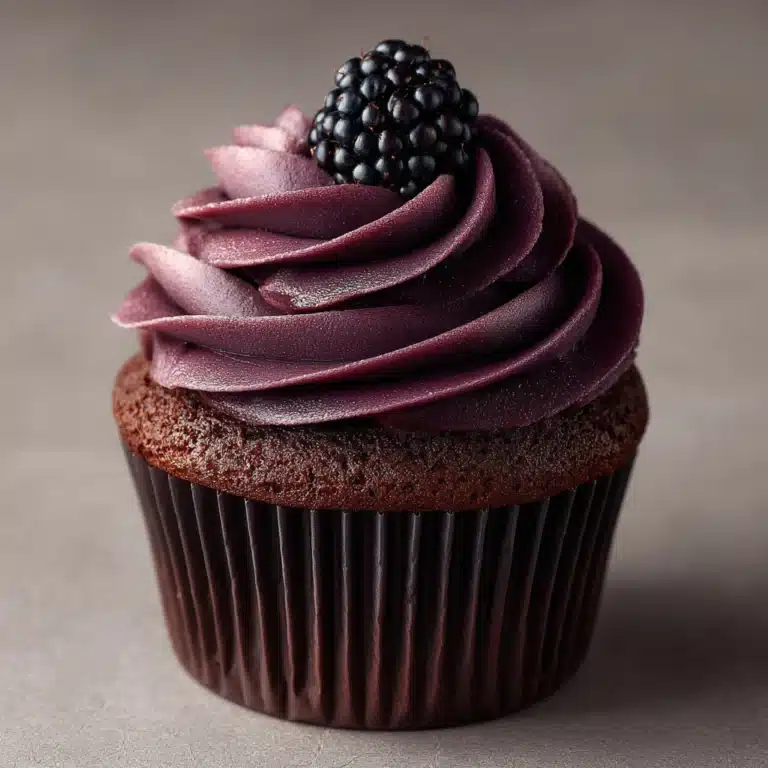 Dark Chocolate Blackberry Cupcakes Recipe