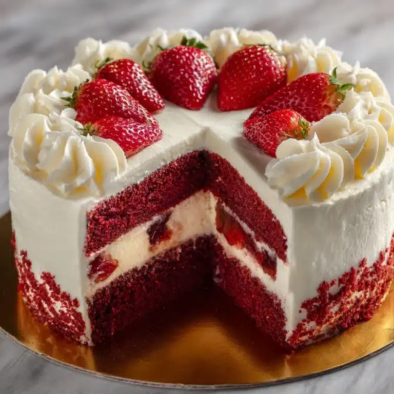 Red Velvet Strawberry Cheesecake Recipe
