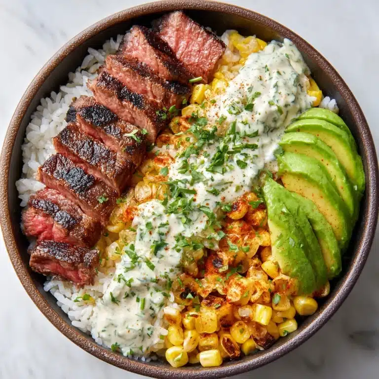 Steak, Avocado & Roasted Corn Bowl Recipe