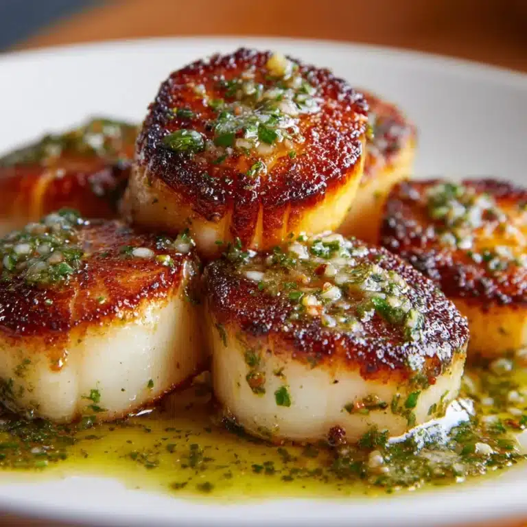 Sizzling Scallops with Zesty Lime Cilantro Sauce Recipe