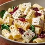 Feta & Cranberry Rigatoni Salad with Lemon Vinaigrette Recipe
