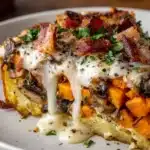 Loaded Jerk Chicken Baked Potato with Jerk Alfredo Sauce Recipe