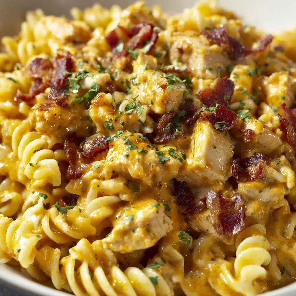 One-Pot Smoky Cheddar Ranch Chicken and Sausage Pasta Recipe - Recipe Image