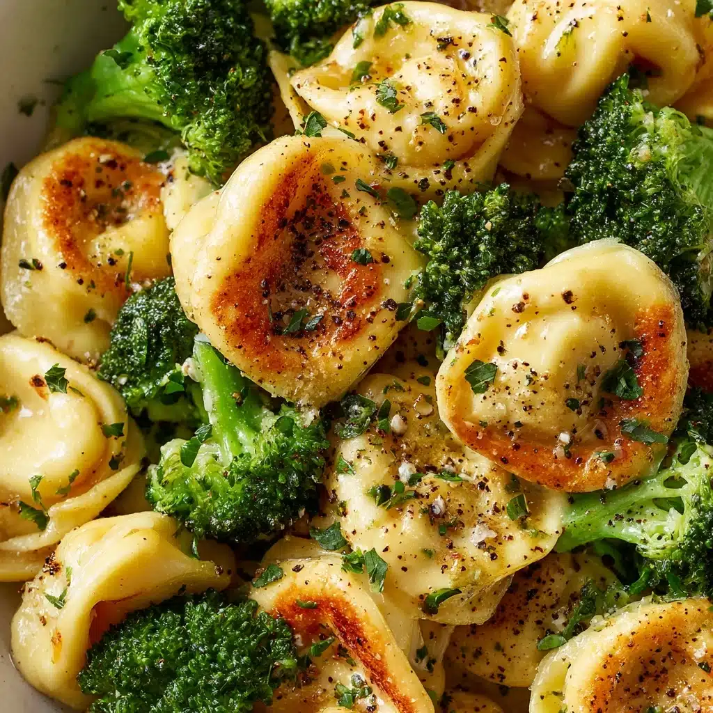Creamy Garlic Parmesan Tortellini with Chicken & Broccoli Recipe - Recipe Image