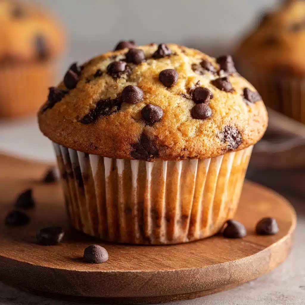 Greek Yogurt Peanut Butter Muffins with Chocolate Chips Recipe - Recipe Image