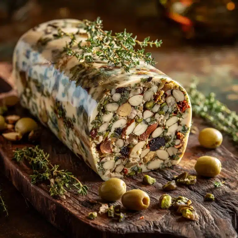 Mediterranean Olive Tapenade Cheese Log Recipe