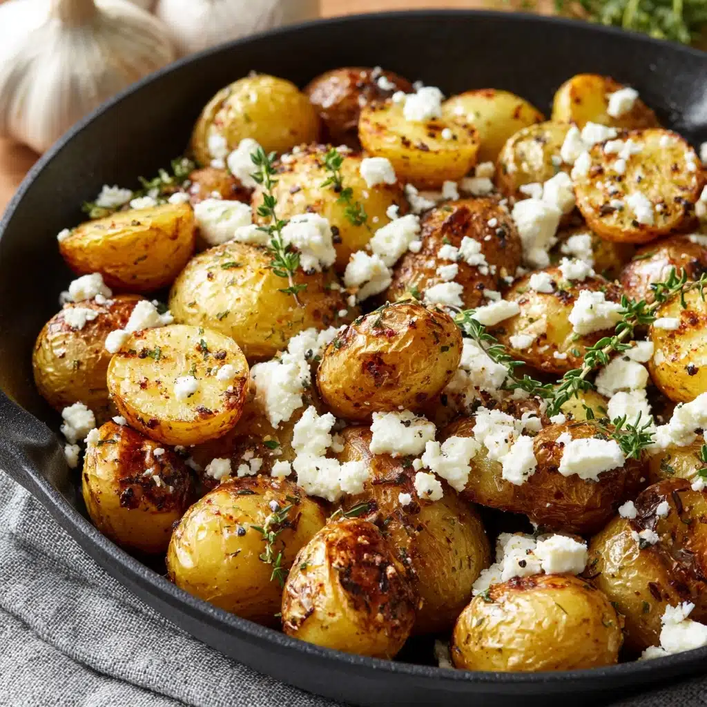 Roasted Potatoes with Baked Feta and Garlic Recipe