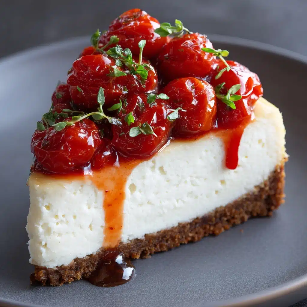 Savory Cheesecake with Roasted Tomato Jam & Parmesan Crust Recipe
