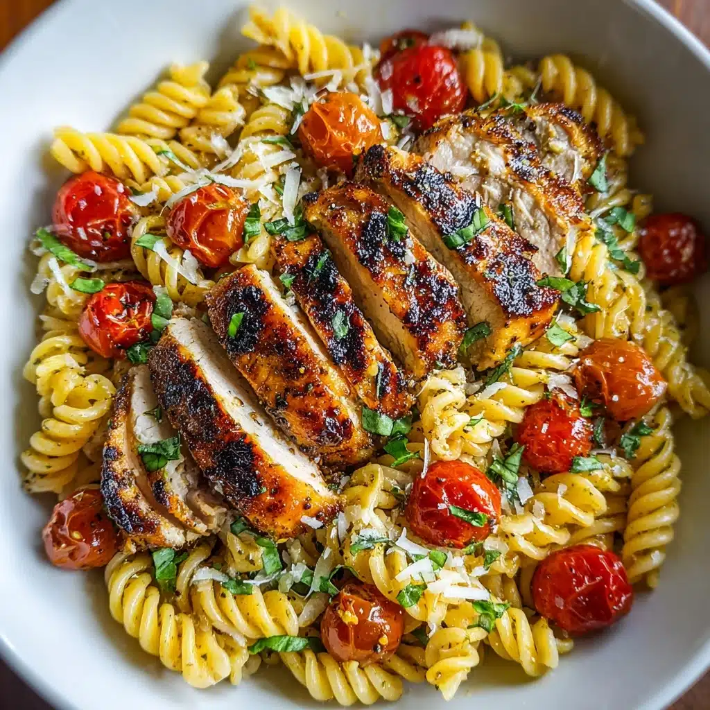 Tomato Basil Pasta with Balsamic Grilled Chicken Recipe