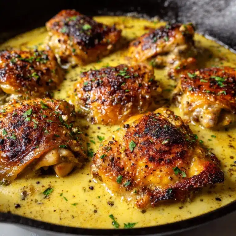 Creamy Oven Baked Chicken Thighs Recipe