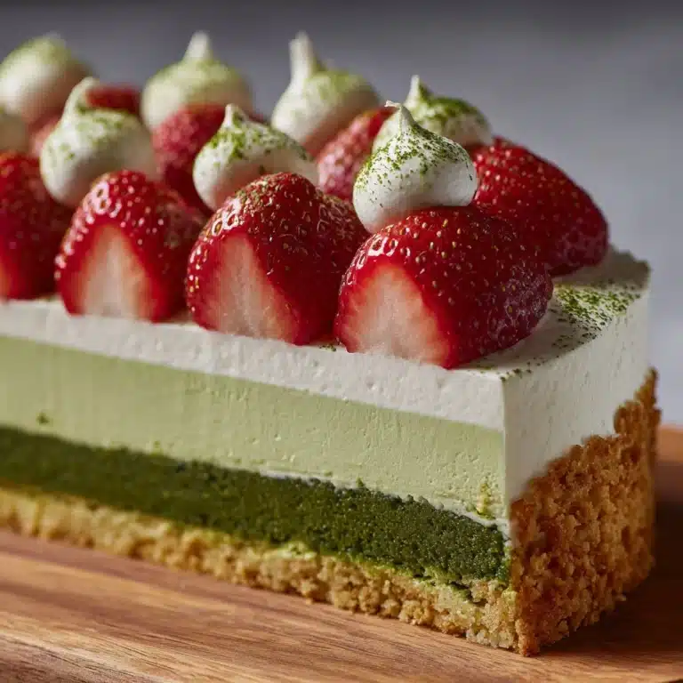 Strawberry Matcha Tres Leches Cake Recipe