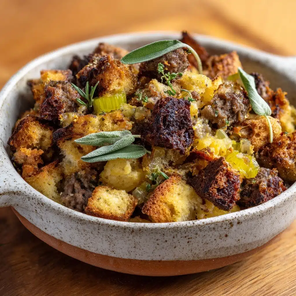 Vegan Sausage Stuffing with Sage Recipe - Recipe Image