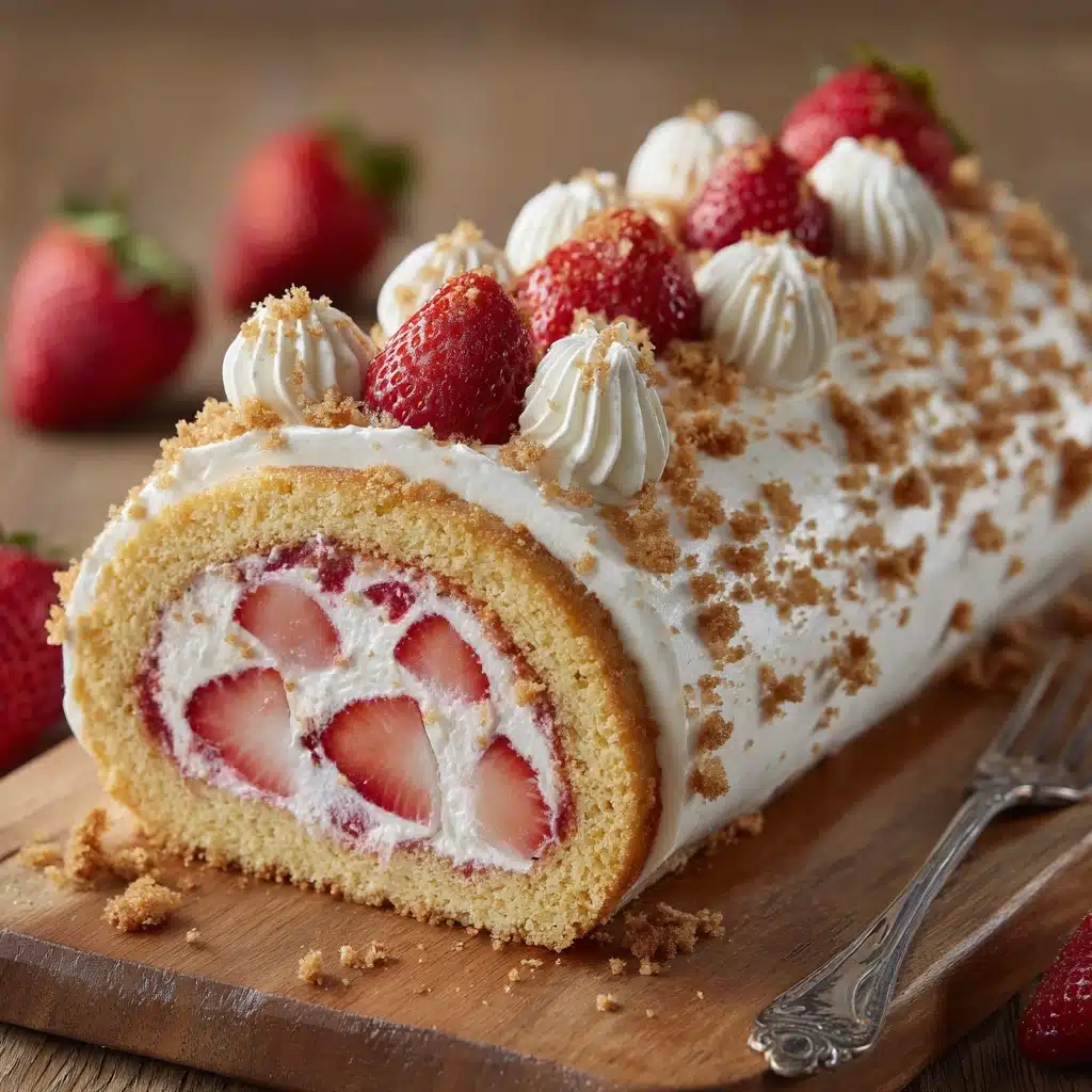 Strawberry Shortcake Cheesecake Rolls Recipe - Recipe Image