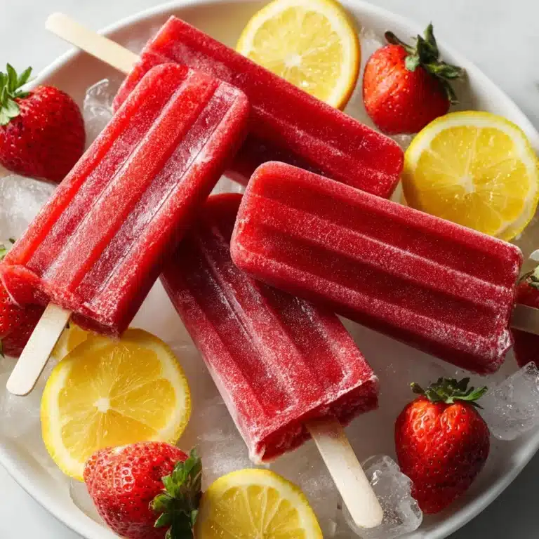 Strawberry Lemonade Popsicles Recipe