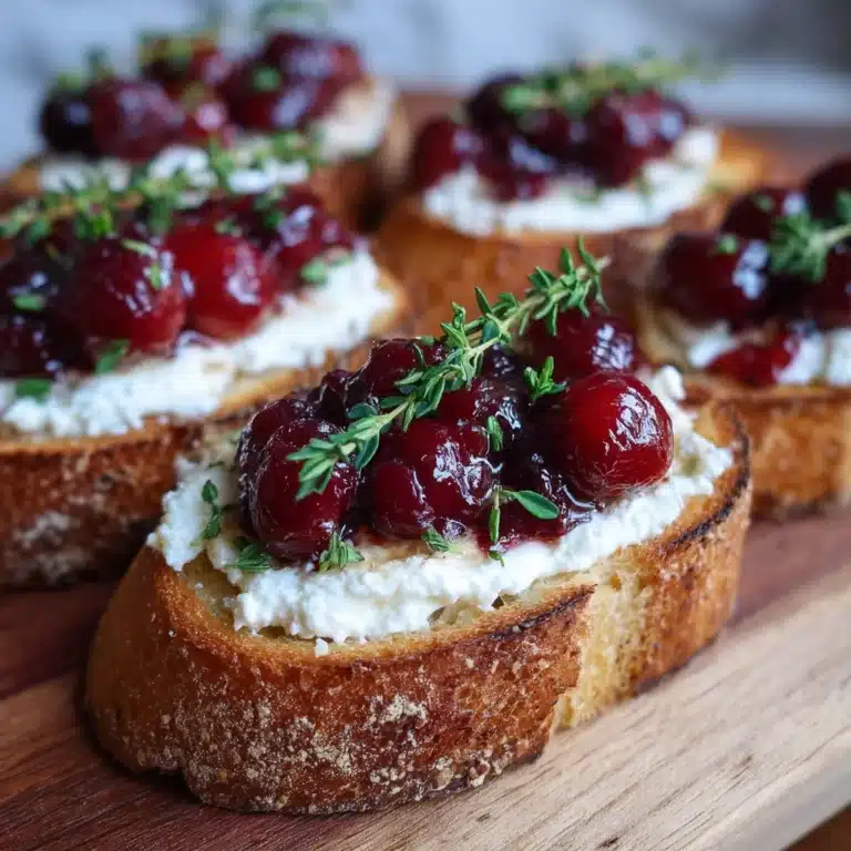 Honey Whipped Feta and Cranberry Crostini Recipe