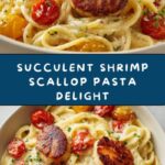 Shrimp Scallop Pasta with Cherry Tomatoes Recipe