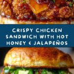 Crispy Fried Chicken Sandwich with Hot Honey and Jalapeños Recipe