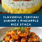 Teriyaki Shrimp and Pineapple Rice Stack Recipe
