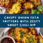 Onion and Feta Fritters with Sweet Chilli Soy Dipping Sauce Recipe