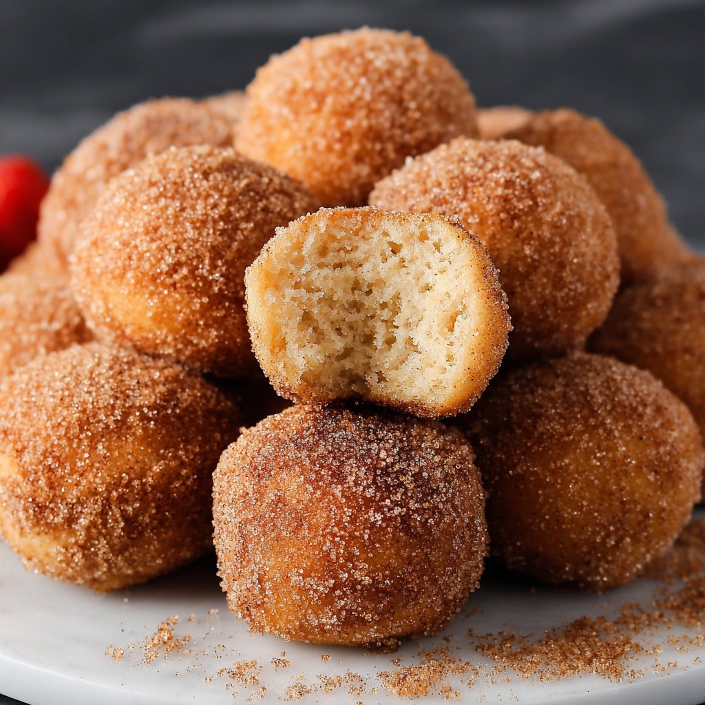 Mini Baked Cinnamon Sugar Donut Bites Recipe - Recipe Image