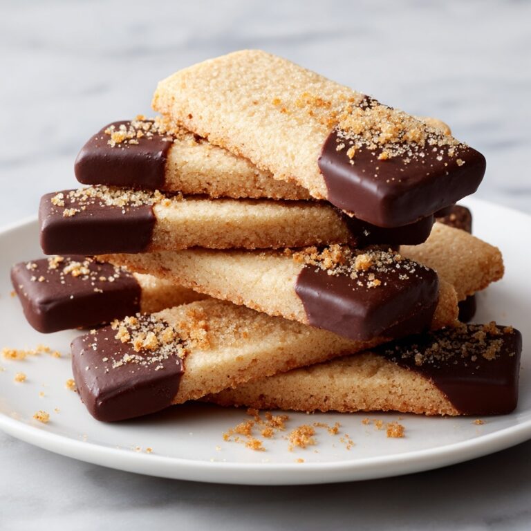 Chocolate-Dipped Churro Shortbread Cookies Recipe