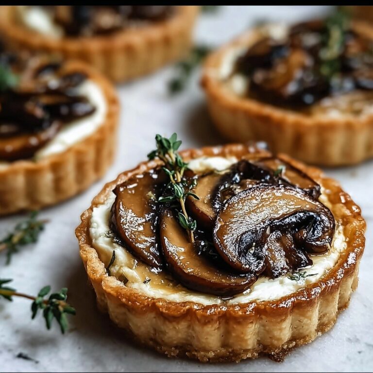 Mushroom Goat Cheese Tarts for Effortless Gourmet Entertaining Recipe