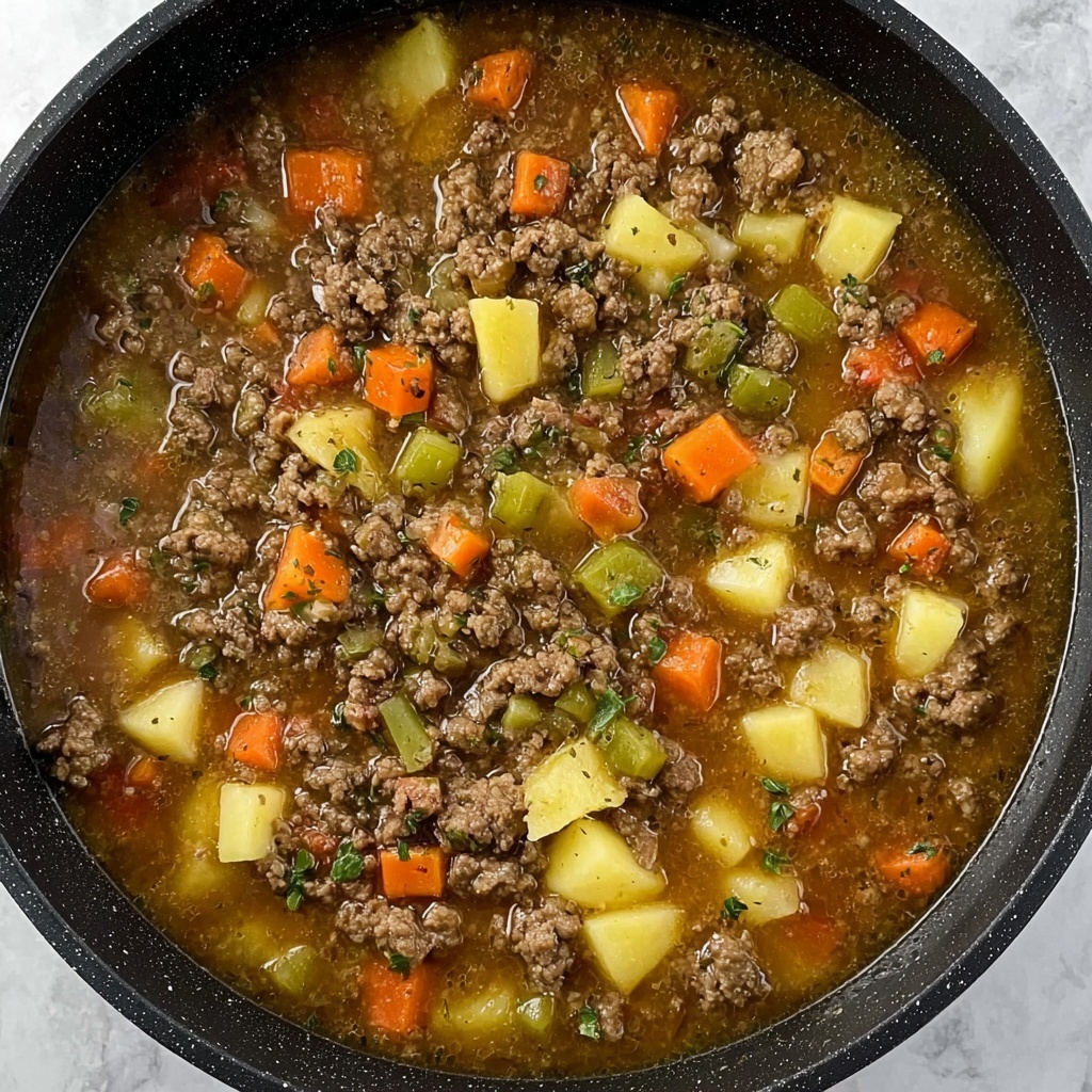 Hatch Green Chile Stew with Ground Beef Recipe - Recipe Image