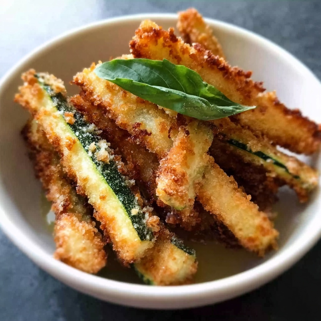 Crispy Low Calorie Air Fryer Zucchini Fries Recipe - Recipe Image