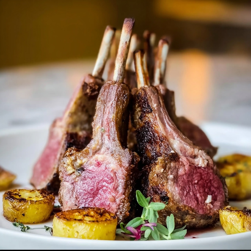 Savory Oven-Roasted Lamb Chops with Irresistible Honey Glaze Recipe - Recipe Image