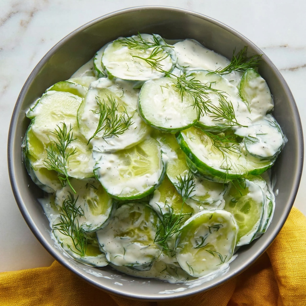 Dad’s Creamy Cucumber Salad Recipe - Recipe Image