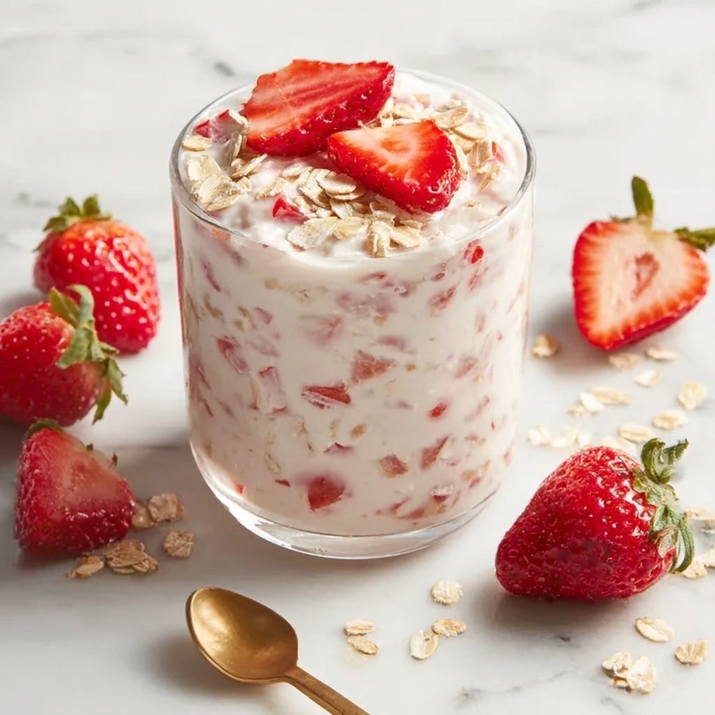 Strawberry Overnight Oats Recipe - Recipe Image
