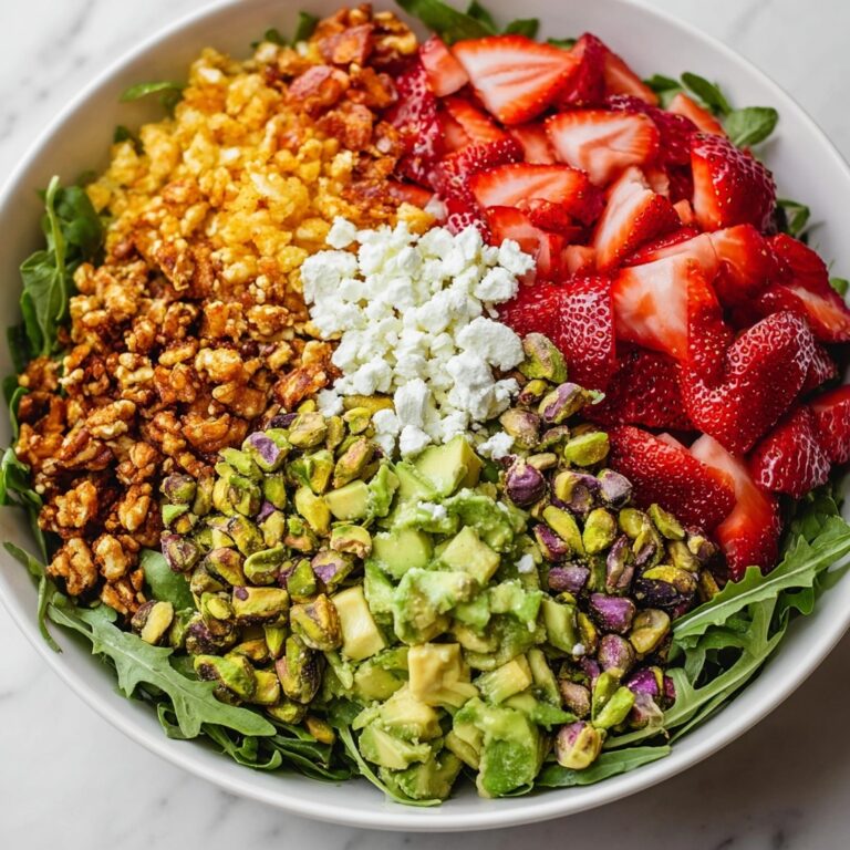 Strawberry Crunch Salad with Caramelized Almonds and Champagne Vinaigrette Recipe